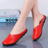 2021 brand designer women slippers slip on mules flat heel casual shoes british buckle slides wooden block summer footwear