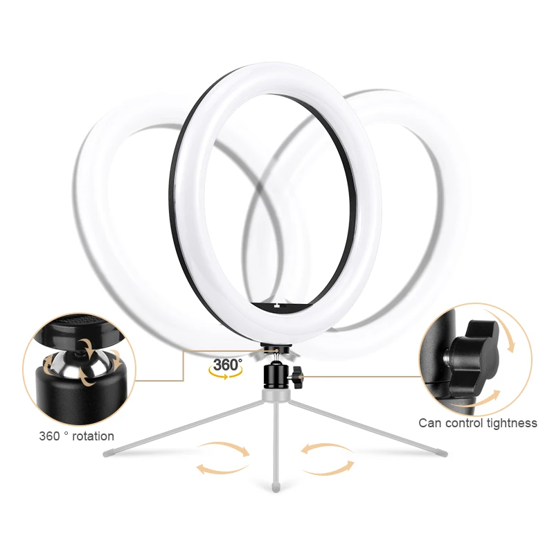 

12 inch LED Light Ring Light Tripod Stand Holder Remote Makeup Light For Live Stream Selfie Ring Lamp Photo Video Camera Light