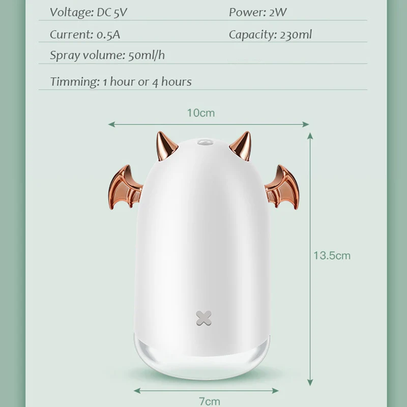 Мини увлажнитель воздуха Devil Арома эфирные масла диффузор USB для дома и офиса