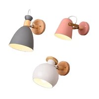 nordic personality creative cartoon wall lamp e27 macaron background wall light for children reading bedside fixture bedroom
