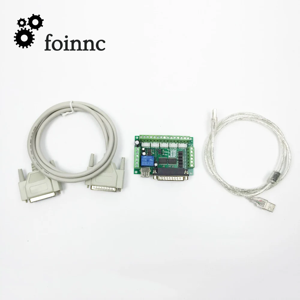 Mach3 Модернизированный 5-осевой интерфейс с ЧПУ адаптер Breakout Board + USB кабель DB25