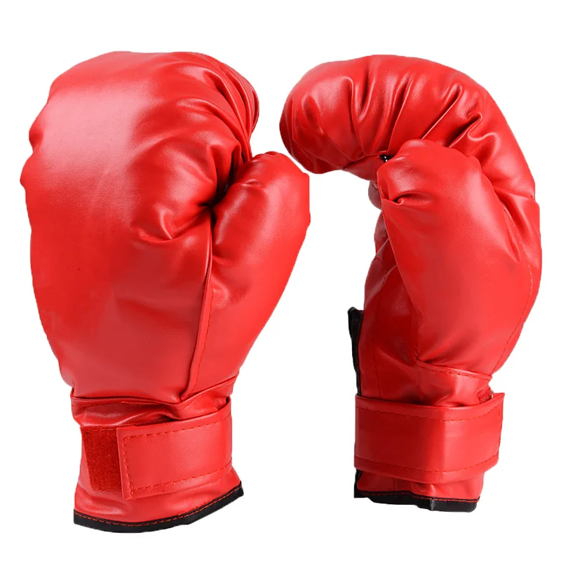 

Red Boxing Gloves Leather Children Hand Boxing Wraps Muay Thai Gloves Boxing Gloves Kids Boxing Set Luta Boxing Equipment BI50BG