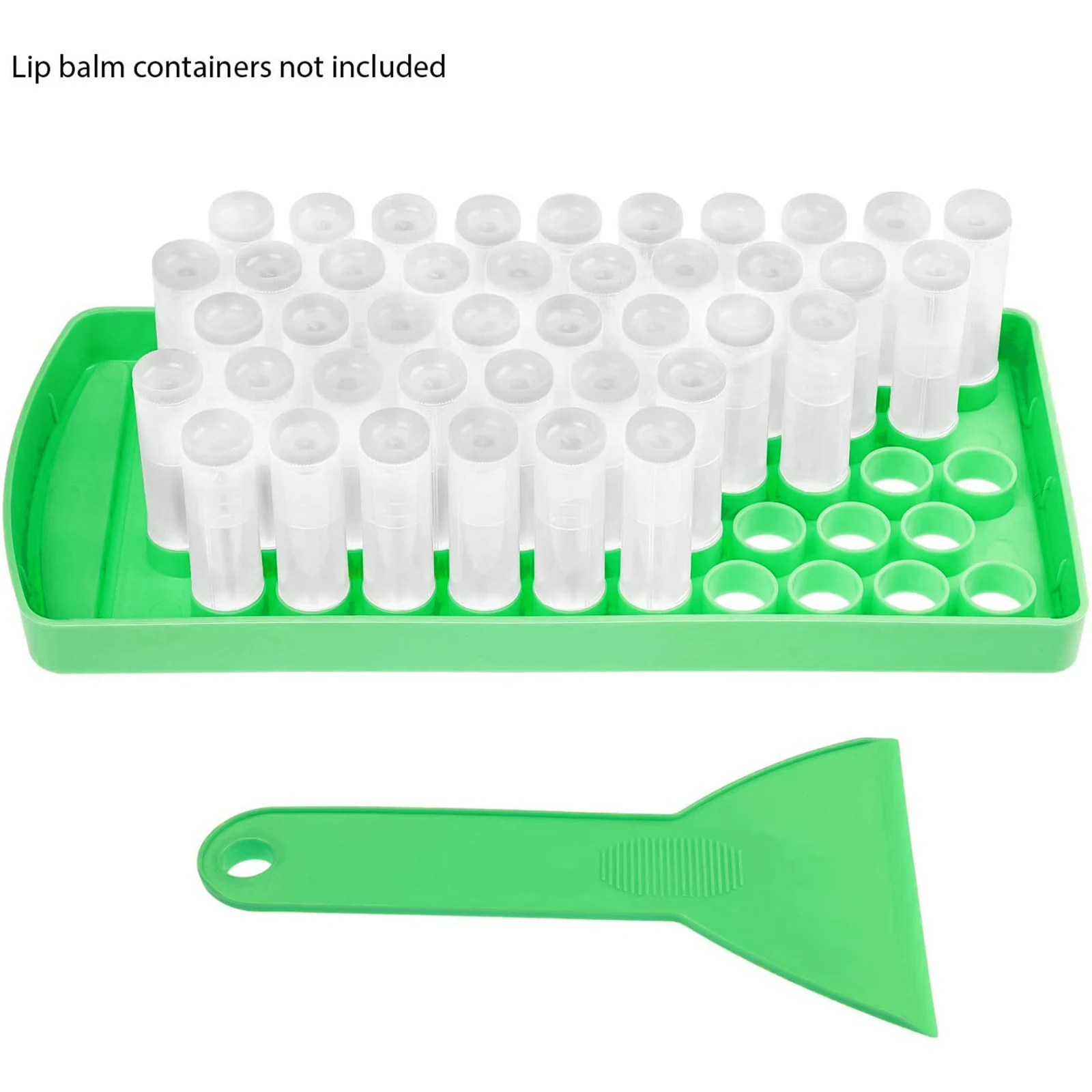 Круглый бальзам для губ с крафт комплект заполнения лоток и лопатки из