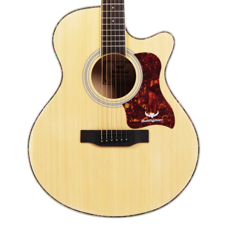 Bullfighter D-4016 Spruce Wood nature Affordable OEM Acoustic Guitar Solid Top | Спорт и развлечения