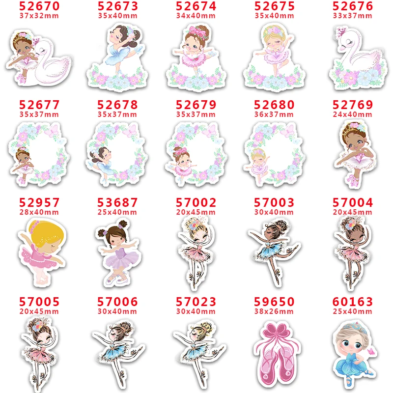 

Принадлежности для рукоделия «сделай сам», Швейные аксессуары, форма из плоских смол с рисунком танцующей девочки из мультфильма, 30 шт. PR-52670