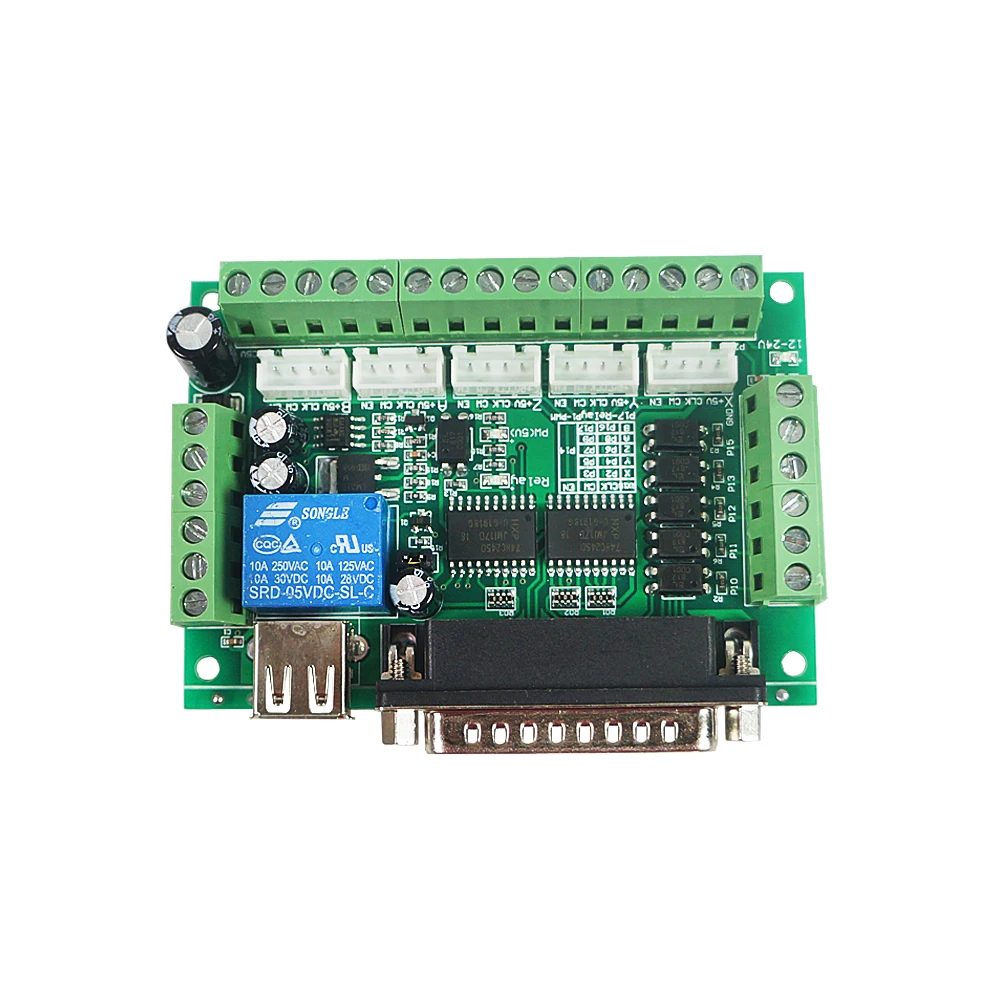 Интерфейсная плата маршрутизатора с ЧПУ MACH3 5-осевой Драйвер шагового двигателя