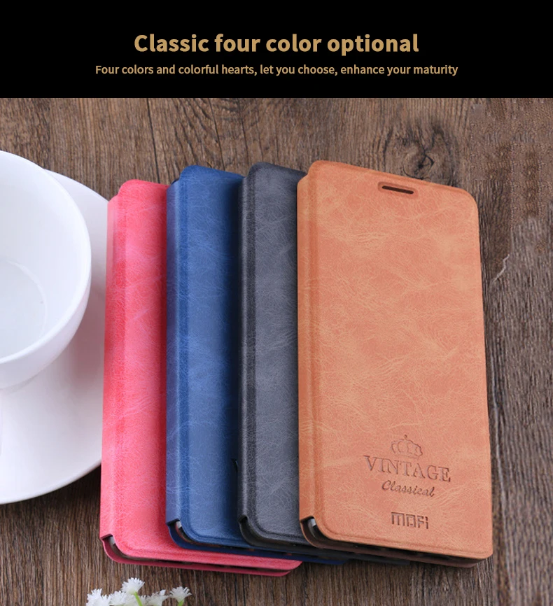 Чехол-книжка из искусственной кожи для Xiaomi Redmi Note 8 Pro, Mofi для Xiaomi Redmi Note 8, высококачественный чехол-книжка для мобильного телефона