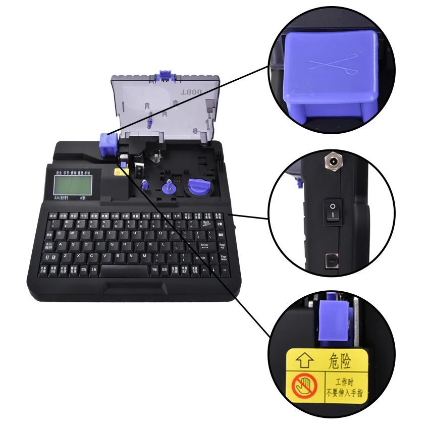 T800 трубчатый принтер с номером этикеток электронная машина для надписи