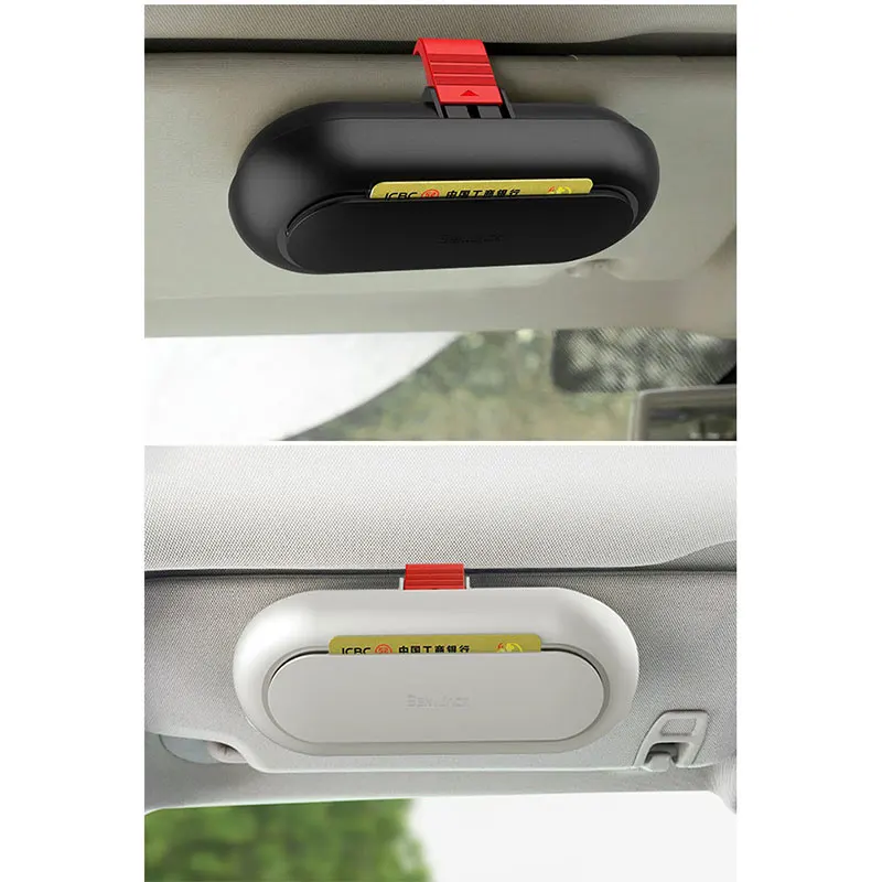 

Glasses Case Sunglasses Box Built-in Fiber Velvet Protection ABS Sun Visor Buckle Storage Box Universal