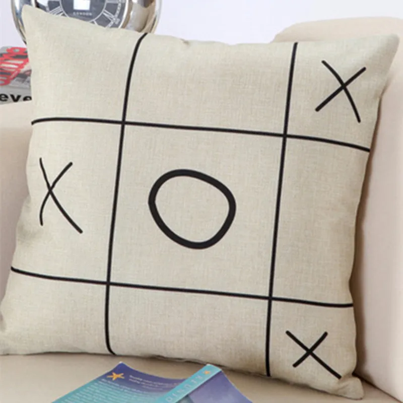 Оригинальные геометрические подушки BZ011 без внутренней стороны черно белые