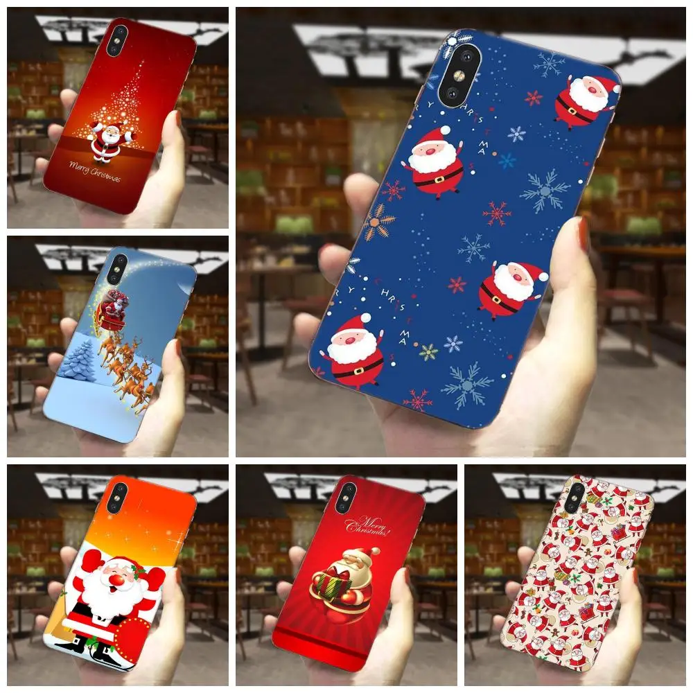 Santa Claus Christmas Soft TPU Protector Phone Cases For Apple iPhone 4 4S 5 5C 5S SE 6 6S 7 8 11 Plus Pro X XS Max XR | Мобильные