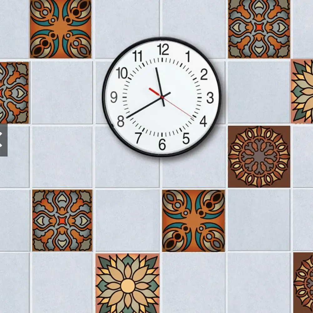 Плитка с цветочным узором настенные стикеры в марокканском стиле для ванной