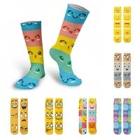 new fashion cartoon smiley face 3d printed socks for women emoticons harajuku kawaii students unisex socks girls gifts sox
