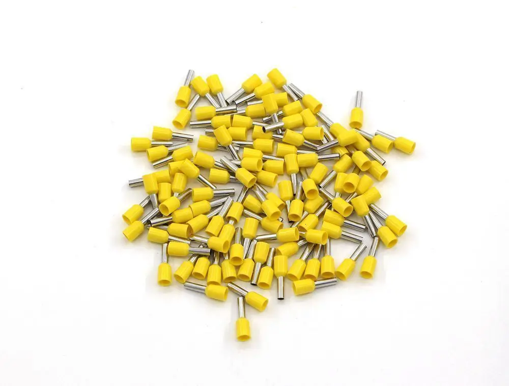 1000pcs/Pack Insulated Cord End Terminal Crimp E0508 1008 1508 7508 2508 Pressure Terminal Ferrules Crimping Terminals Tubular