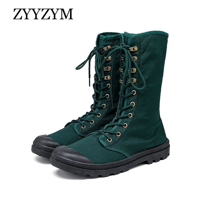 Boots Spring Autumn High Help Style Denim Canvas Fashion Rub