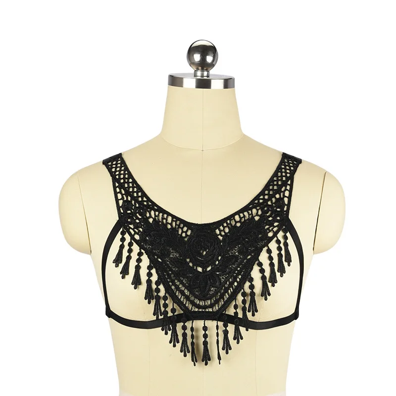 

Черное Кружевное красивое Сексуальное белье с бахромой на спине, сексуальное женское белье, сексуальное белье, подходит для любого тела, се...