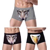 cotton man%e2%80%98s elephant panties with wolf seamless plus size boxers shorts briefs comfortable mid waist underwear xxl xxxl xxxxl