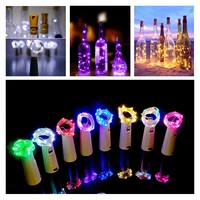10pcs led wine bottle lights cork shape copper wire colorful string lights for indoor outdoor wedding christmas lights navidad