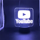 Ночной светильник для бега, видео, веб-сайт, Youtube, логотип, 3D лампа, прекрасный декоративный подарок, Офисная атмосфера, ночник, меняющий цвет