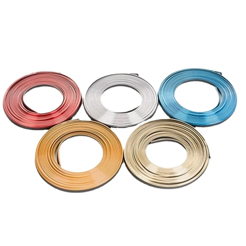 

5M Car Decorative Bright Strips General Interior Flexible Lines Modified Central Control Door Instrument Panel Chrome-plated