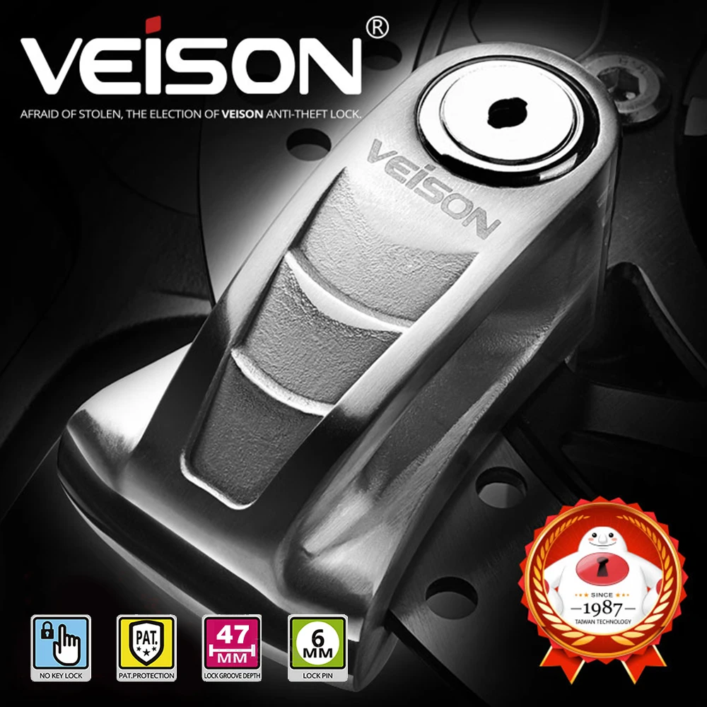Велосипедный Противоугонный замок VEISON для Harley Triumph Indian BMW Honda Yamaha Suzuki Kawasaki