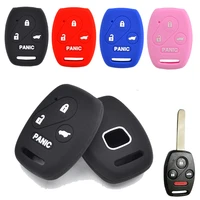 for honda accord cr v civic insight silicone 4 button car key case cover keyless fob shell skin holder protector accessories