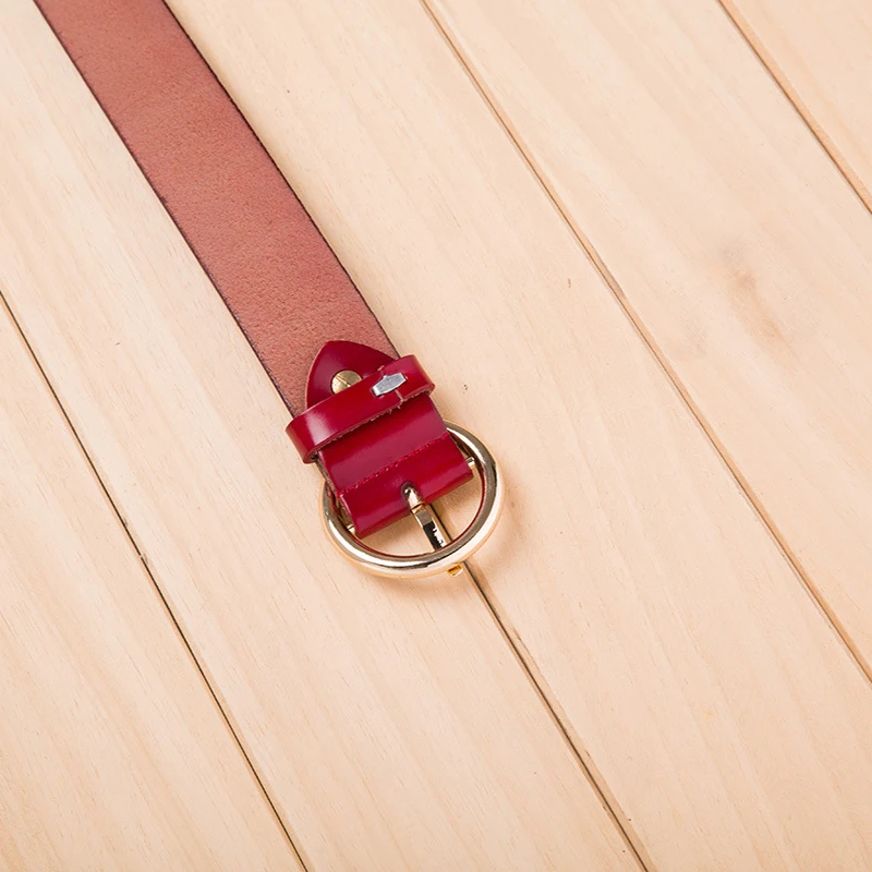 

Women Belts Luxury Brand Gold Circle Buckle Genuine Leather Strap For Jeans Trousers Casual Black Ladies Female 105cm Waistband