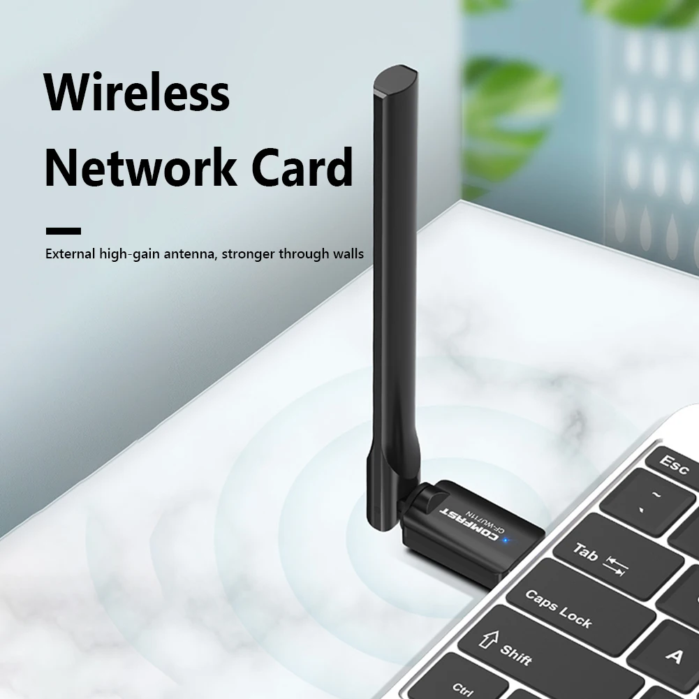 

COMFAST WiFi Network Card Wireless Adapter 150/300/600Mbps 2.4GHz USB New WiFi Receiver Network Card Dongle with 3dBi Antenna