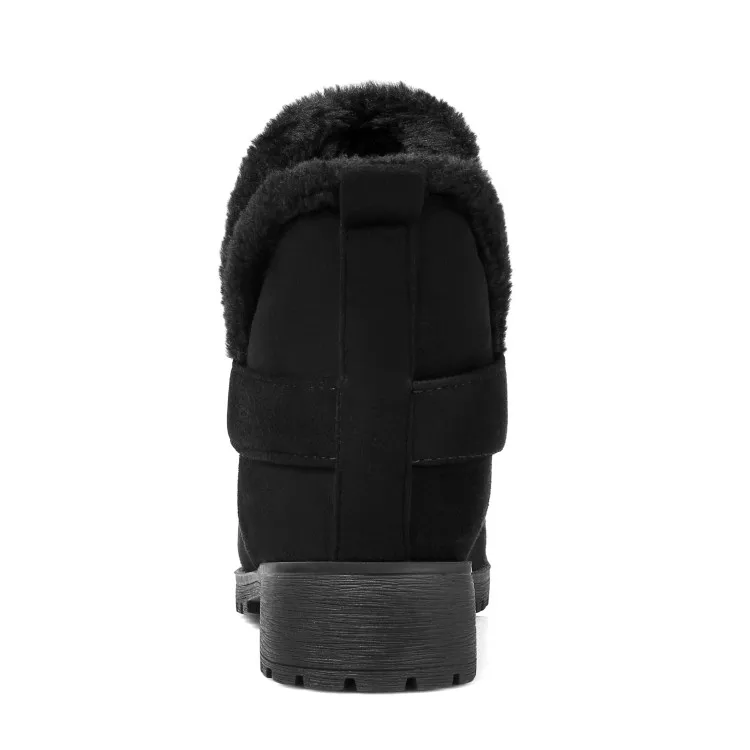 Big Size 9 10 11-17 boots women shoes ankle boots for women ladies boots shoes woman winter Flat sleeve buckle round head