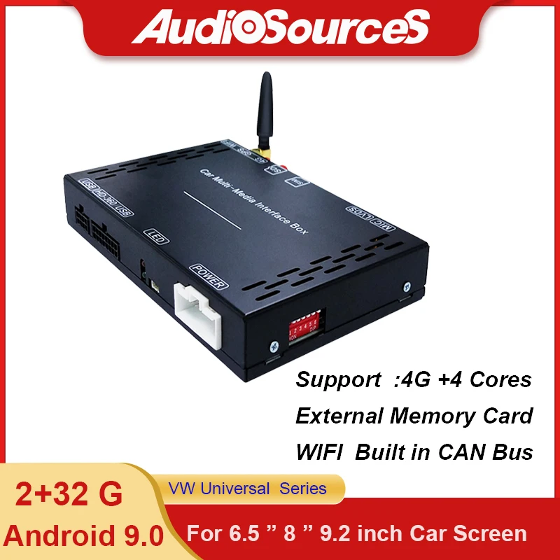 

Автомобильный мультимедийный плеер Carplay на Android 9,0 для VW/Volkswagen/Golf/Polo/Tiguan/Passat/b7/CC/SEAT/leon/Skoda блок декодирования