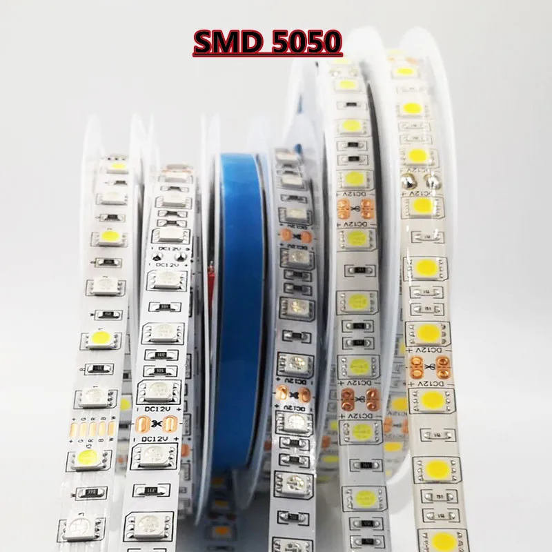 5M 5050 LED Light Strip TV Backlight Waterproof   Warm White 5 12 24 V Volt RGB LED Strip Light