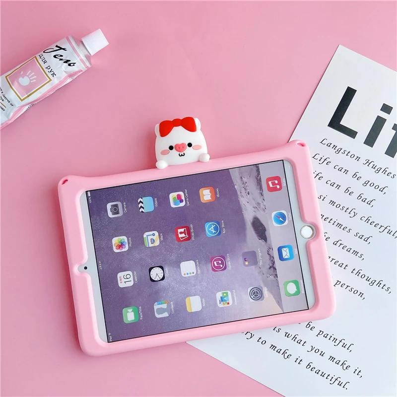 Милый силиконовый чехол-подставка для планшетов Ipad Mini 1 2 3 4 5 Air Pro 9 7 дюймов