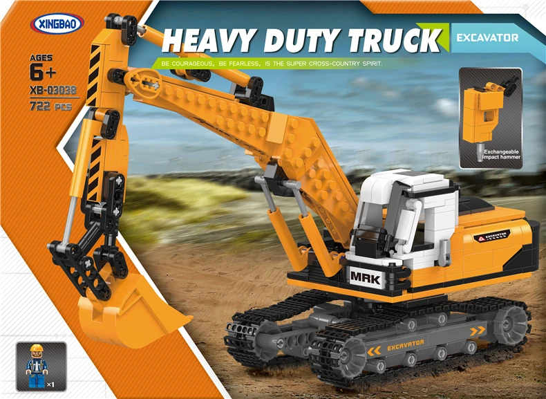 

The Offroad high-tech XingBao 03038 Construction Excavator Vehicle Set Building Blocks bricks Toys boys Figure Christmas Gifts