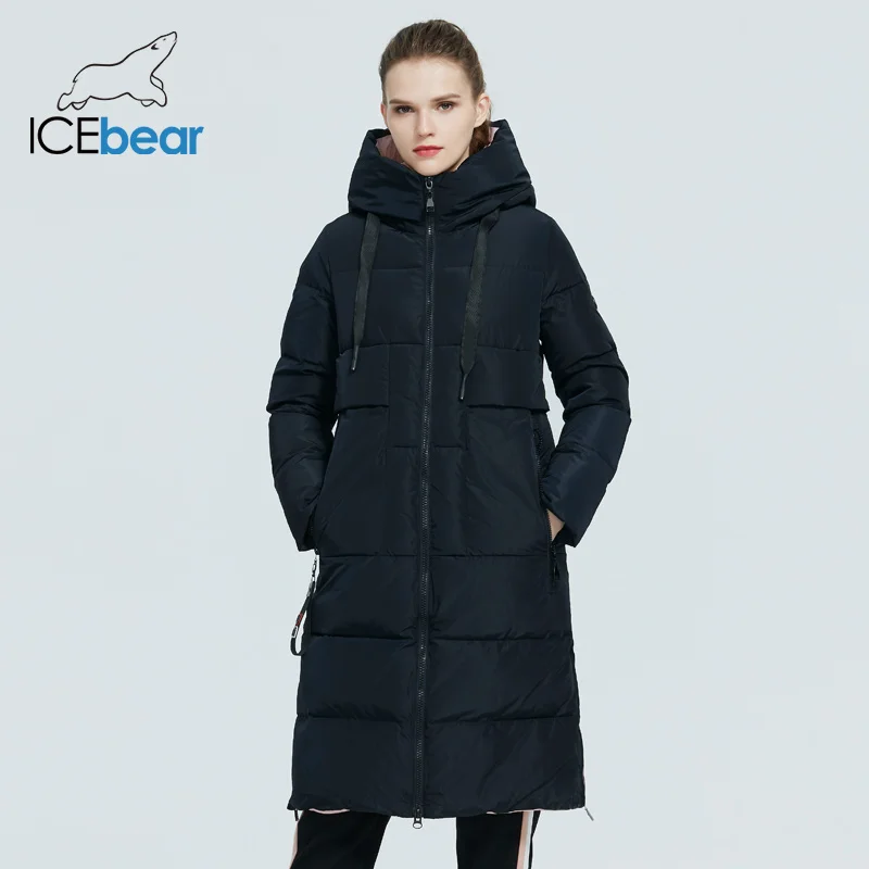 ICEbear 2019 Новая зимняя женская куртка высокого качества с длинным женским пальто
