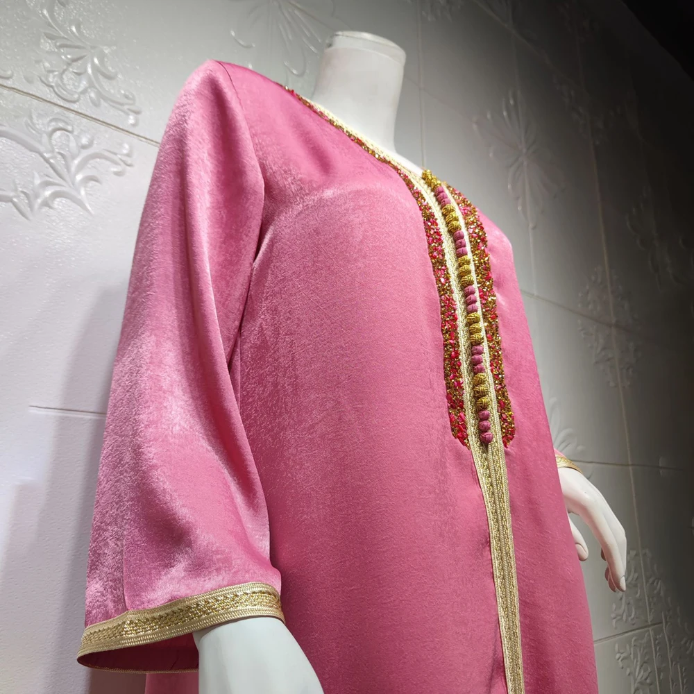 

MD Eid Abaya Dubai Turkish Islamic Clothing Kaftan Long Dresses For Muslim Women Evening Gowns Malaysia Elegant Flannel Dresses