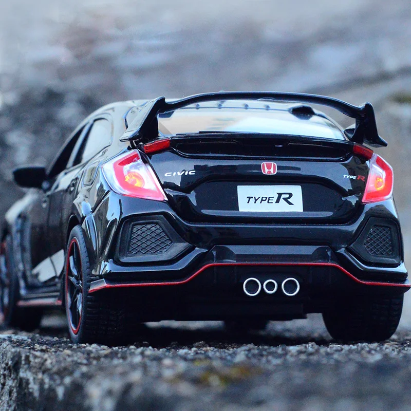 1:32 HONDA CIVIC TYPE R Diecasts & Toy модель автомобиля со звуковым светом коллекционная машинка