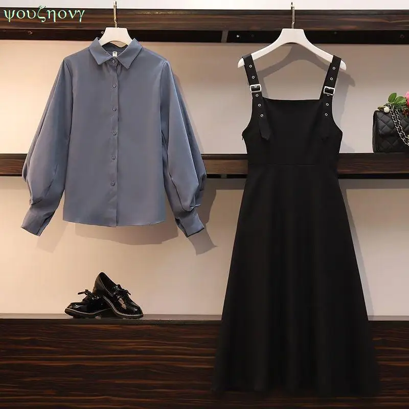 

Новинка весна-осень ретро платье-рубашка с ремешком для женщин