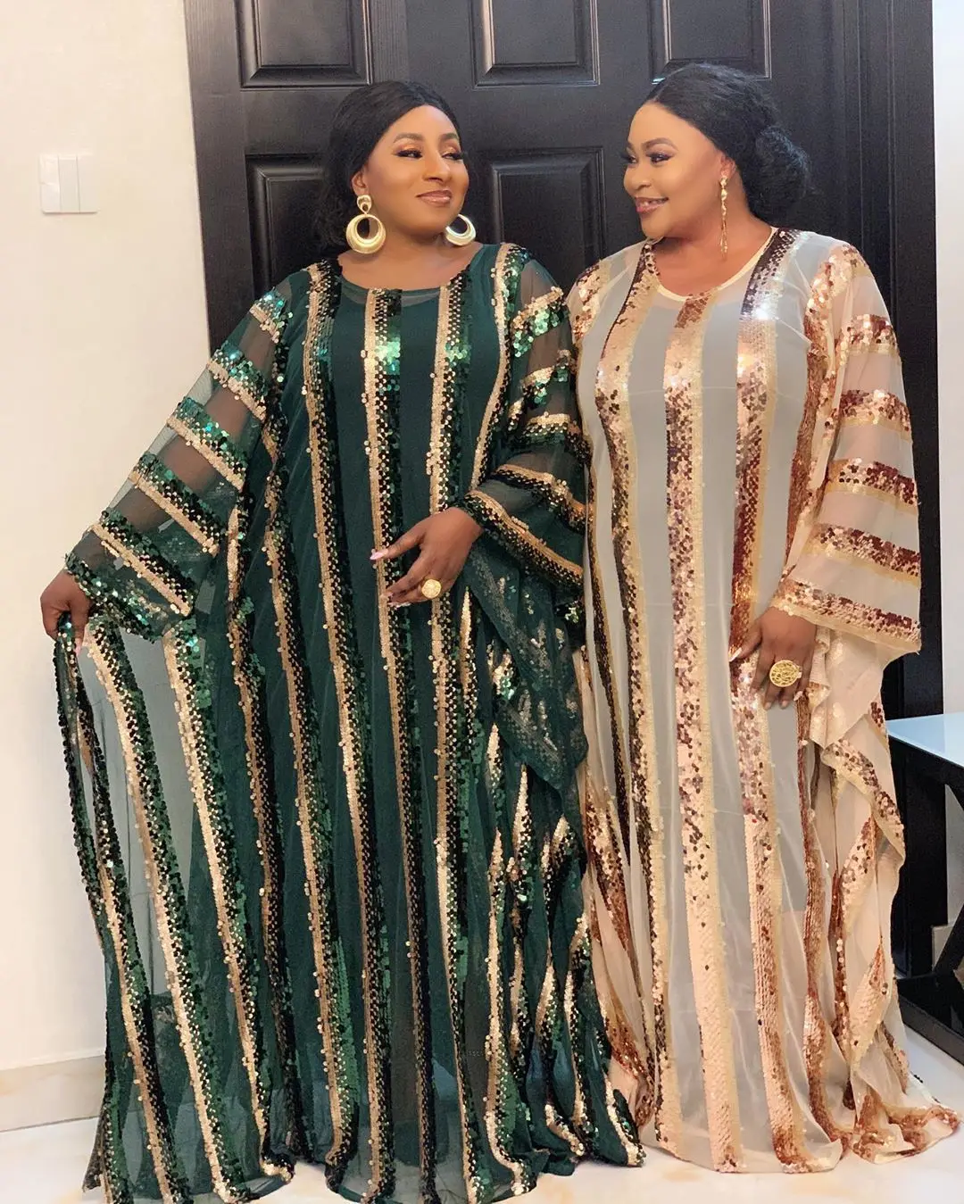 Новинка 2020 года Модное Длинное платье большого размера с африканскими блестками