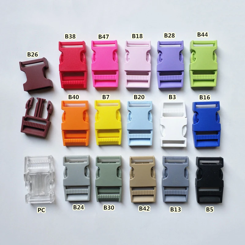 Meetee 25 мм двойная Регулируемая Боковая спуск пластиковая пряжка для Паракорда