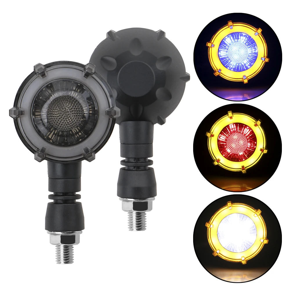 

Пара сигналов поворота для мотоцикла, светодиодсветодиодный фонарики, дневные ходовые огни, сигнальная лампа для мотоцикла, гоночного скут...