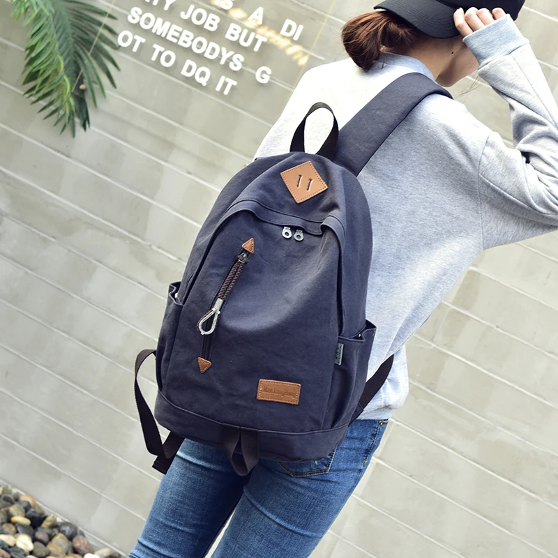 

Casual School Laptop Backpacks Men Women Large Capacity Canvas Travel Shoulder Bags Student Vintage Leisure Outdoor Bagpack B011