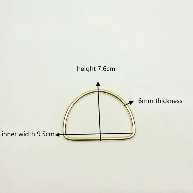 10Pcs Small D Ring Metal Bag Handles Buckles for Women Handbag Purse Harf Round Decoration Handle Connector DIY Bags Accessory