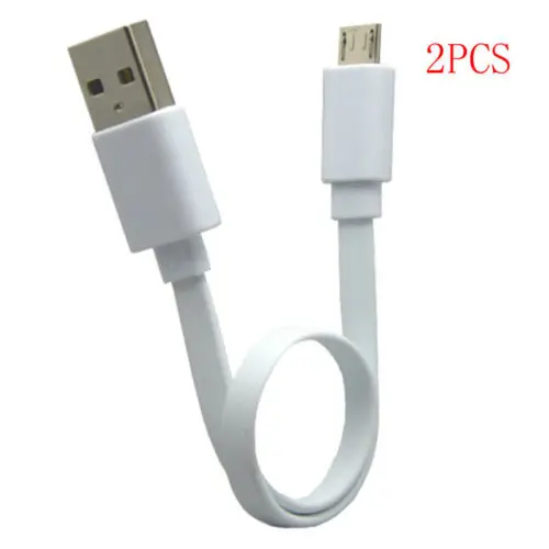 2 шт 20 см короткий кабель зарядного устройства микро-usb шнуры портативный Банк питания плоский кабель для телефона Android только зарядка