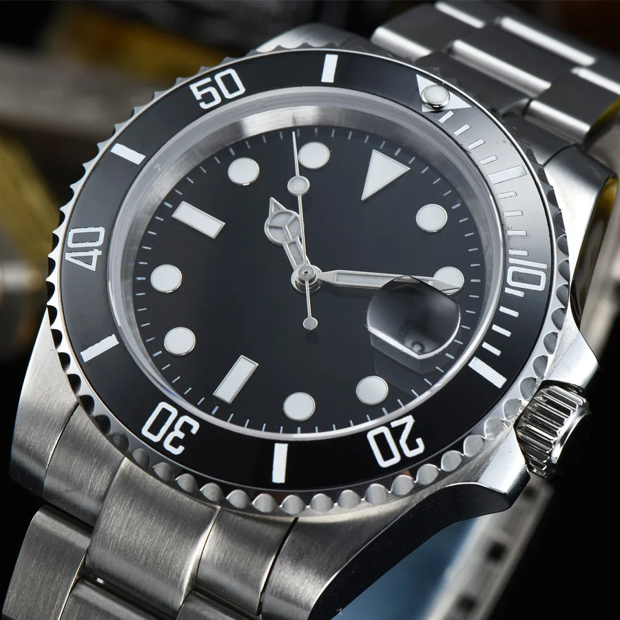 Мужские автоматические механические часы с датой 316L из нержавеющей стали