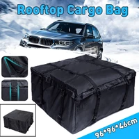 100x100x50cm waterproof car cargo roof top bag carrier luggage black storage travel waterproof for vehicles suv van cars outdoor