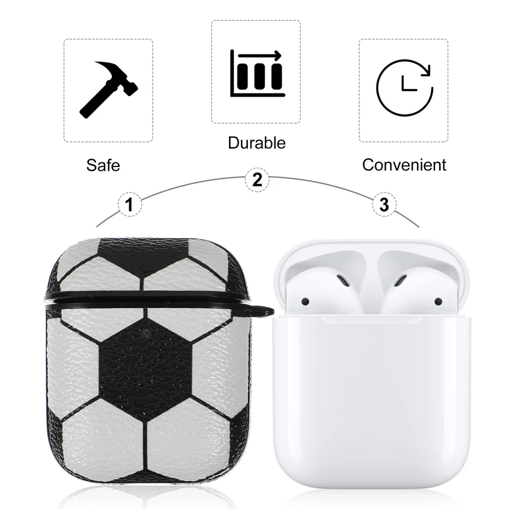 

1pc PU Leather Headset Carry Case Protective Shell Compatible for Airpods 1/2
