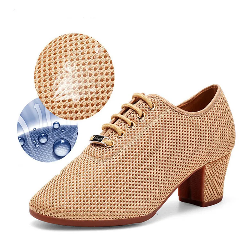 Женская обувь для латинских танцев Танцевальная бальных Танго и сальсы Дышащая