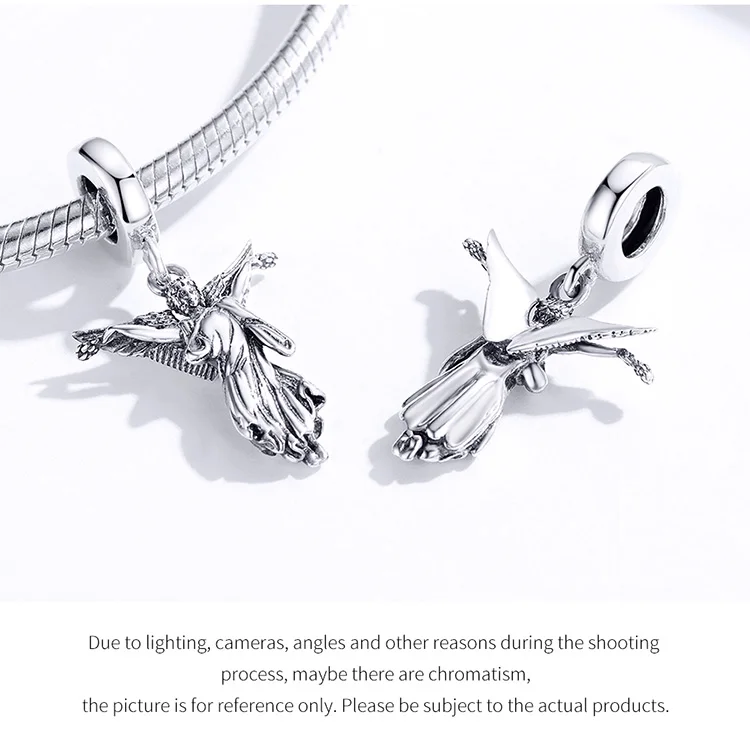 

925 Sterling Silver Religious Faith Charm Cross Jesus Pendant Fits Original Pan Bangle Lady DIY Jewelry Bijoux