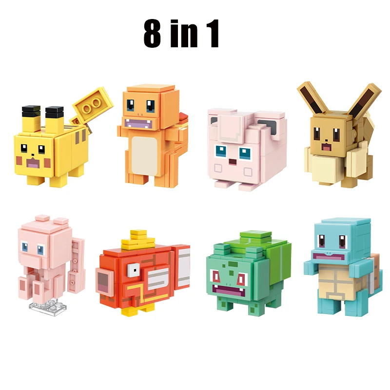 

New movie Pokemon Block Pokemon Pikachu Adventure cartoon model building blocks set model toys for childrens birthday gift