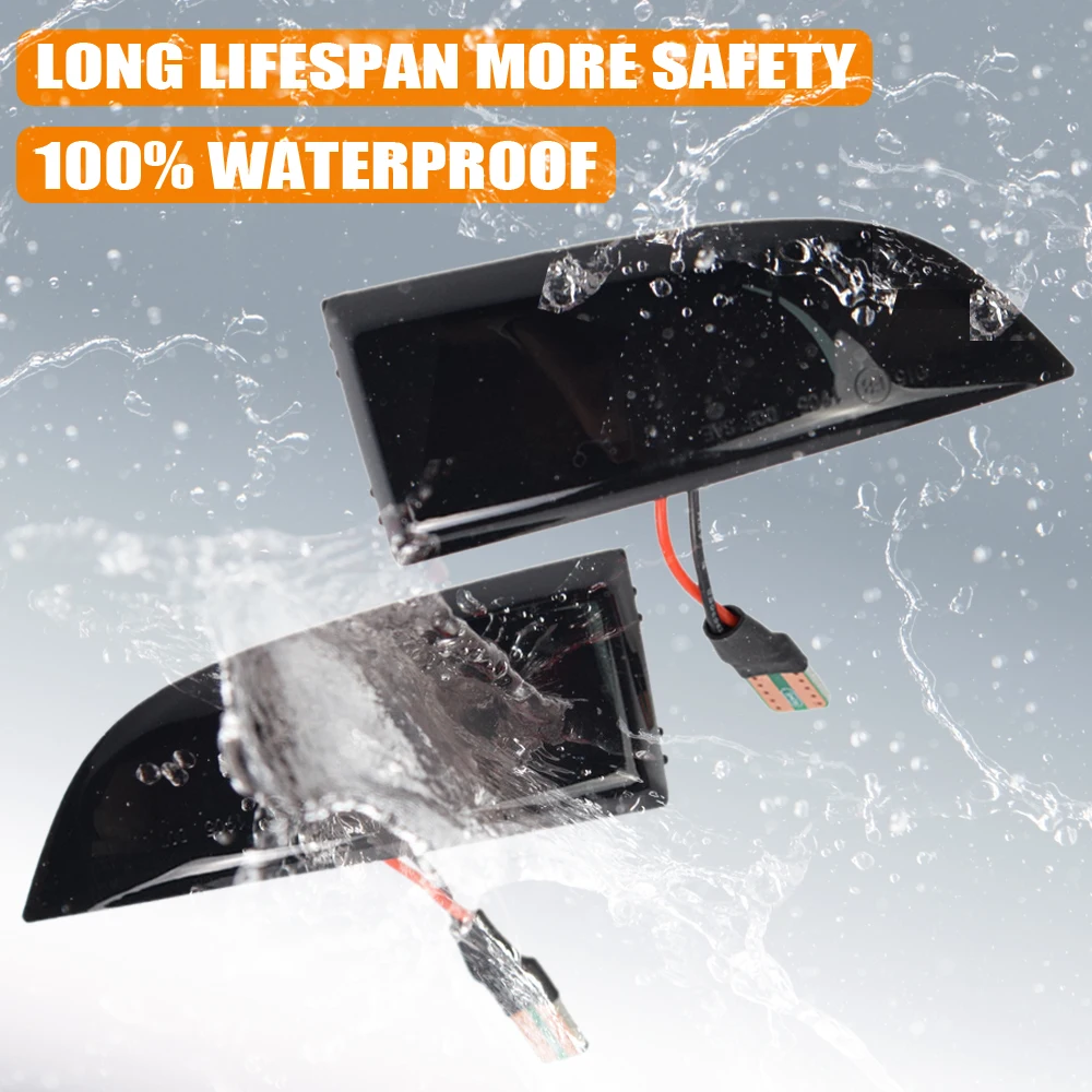 

Светодиодный динамический поворотный сигнал, зеркальный световой индикатор бокового сигнала для Renault Grand Scenic III, Megane MK3, Laguna III, X91, цвет сафран